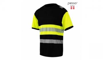 Marškinėliai Pesso HVM_J, Marškinėliai Pesso HVM_J, juoda-geltona